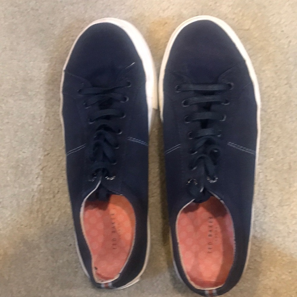 Ted Baker Navy Blue Lace Up Sneakers-Size 7